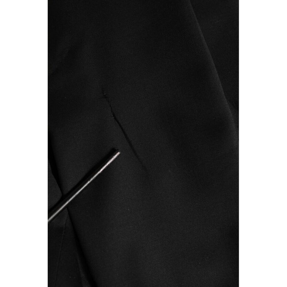 Dolce & Gabbana Black Wool Stretch Formal Dress Men's Trouser